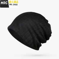 薄款包头帽透气化疗头巾睡帽帽两用套头帽 春夏韩版男女生堆堆帽  墨斗潮品帽子