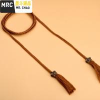 简约流苏腰绳编织打结腰带女细装饰连衣裙子百搭文艺韩版细棉绳子  墨斗潮品