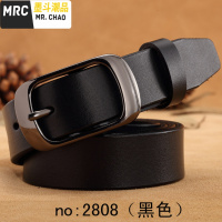 女皮带真皮简约时尚宽男士腰带学生百搭款纯牛皮休闲方扣牛仔裤带  墨斗潮品