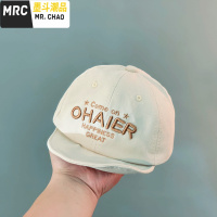 春宝宝鸭舌帽刺绣字母短檐棒球帽男女童秋儿童软檐帽子出游遮阳帽  墨斗潮品