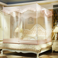 宫廷三开蚊帐坐床式方顶拉链1.5米床蒙古包双人家用1.8m全底2米(请先与客服确认再下单)