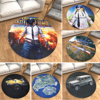 圆形卡通地毯电脑椅垫家用转椅吊篮垫子3d印花儿童房吃鸡图案地垫(请先与客服确认再下单)