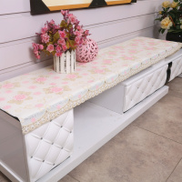 田园电视柜桌布防水垫布烫金蕾丝PVC盖布台布鞋柜防尘罩床头柜巾（请先与客服确认再下单）