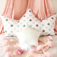 INS抱枕皇冠床头靠枕单人公主床大靠背卡通全棉床上靠垫王冠靠枕