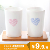简约情侣漱口杯陶瓷刷牙杯创意洗漱杯子一对牙缸杯牙杯牙刷杯套装（请先与客服确认再下单）