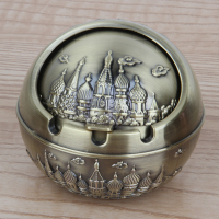 欧式烟灰缸办公室客厅复古家用创意带盖个性可爱多功能俄罗斯摆件（请先与客服确认再下单）