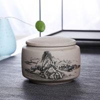 粗陶陶瓷茶叶罐大号紫砂密封储存普洱饼醒柴烧（请先与客服确认再下单）