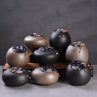 粗陶茶叶罐陶瓷红茶密封罐防潮大小号普洱醒茶罐茶仓干果储物罐（请先与客服确认再下单）