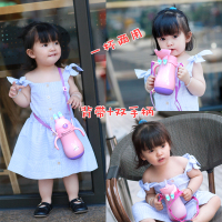 儿童保温杯带吸管手柄学生卡通水杯子不锈钢可爱宝宝便携防漏水壶（请先与客服确认再下单）