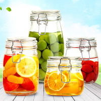 玻璃密封罐厨房食品收纳盒透明奶粉茶叶泡菜蜂蜜储物玻璃瓶子大号(请先与客服确认再下单)