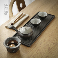 日式简约功夫茶具办公陶瓷干泡小茶盘茶壶茶杯套装家用（请先与客服确认再下单）