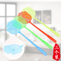 3个装苍蝇拍全新塑料可爱手动加长手柄耐用夏季卡通家用拍捕灭蝇（请先与客服确认再下单）