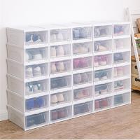 抽屉式塑料简易透明鞋盒收纳组合女鞋长靴子鞋子收纳盒（请先与客服确认再下单）