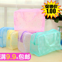 田园碎花化妆包洗漱包 透明防水洗澡用收纳包 沐浴用品旅行收纳袋（请先与客服确认再下单）