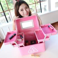 韩国3ce化妆包超大容量多层护肤品收纳盒简约便携防水专业化妆箱（请先与客服确认再下单）