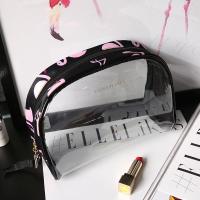 栖阁QIGE贝壳透明防水火烈鸟化妆包收纳包化妆品洗漱包便携旅行包（请先与客服确认再下单）