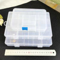 透明格子塑料收纳盒 耳环戒指项链手链首饰盒 饰品收纳盒（请先与客服确认再下单）