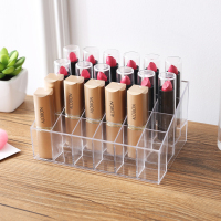 桌面口红收纳盒指甲油睫毛膏整理展示架口红架化妆盒透明口红座（请先与客服确认再下单）