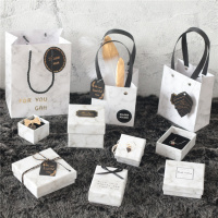 ins冷风大理石口红手链戒指表耳环钉项链首饰收纳小号包装礼品盒(请先与客服确认再下单)