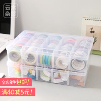 简约风格15格和纸胶带收纳盒简约透明和纸胶带盒手帐周边收纳箱(请先与客服确认再下单)