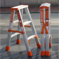 出口铝合金家用梯子人字梯三四五步梯伸缩工程梯摄影凳室内折叠梯（请先与客服确认再下单）