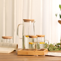 家用防爆水壶套装耐高温玻璃凉水壶冷水壶玻璃杯果汁壶(请先与客服确认再下单)