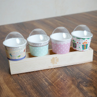 一次性冰激凌纸杯加厚酸奶雪糕纸碗打包碗50只(请先与客服确认再下单)