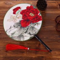 团扇宫扇定制定做 古典古风双面圆扇中国风汉服拍照道具舞蹈扇子（请先与客服确认再下单）