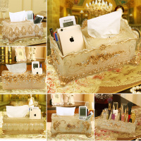 纸巾盒遥控器收纳盒欧式创意树脂客厅抽纸盒时尚家居用品纸抽（请先与客服确认再下单）