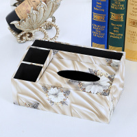 纸巾盒 欧式客厅纸巾 家用抽纸盒 茶几遥控器收纳盒 餐巾纸抽一体(请先与客服确认再下单)