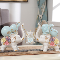 家居客厅陶瓷大象摆件电视柜酒柜结婚房间卧室内创意小装饰品摆设（请先与客服确认再下单）