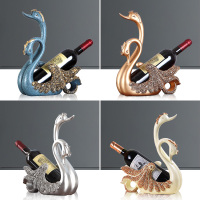 红酒架摆件现代简约家居饰品欧式酒柜装饰客厅电视柜摆设天鹅树脂（请先与客服确认再下单）