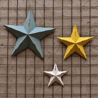 美式复古工业风铁艺立体五角星墙饰酒吧服装店铺装饰壁饰创意家居（请先与客服确认再下单）