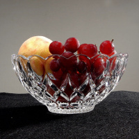 外贸水晶玻璃碗大号沙拉碗汤碗欧式时尚果碗餐具果斗创意水果盘（请先与客服确认再下单）