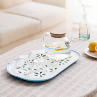 塑料双层沥水盘客厅水果盘 创意家用茶几杯子水杯托盘茶盘（请先与客服确认再下单）