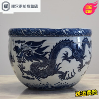 永德吉陶瓷器青花个性中式园艺创意水仙铜钱草水培花盆大号NQ2541