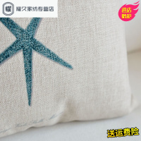 永德吉简约加厚亚麻印花抱枕布艺欧式沙靠垫床头大靠垫办公室靠枕靠背