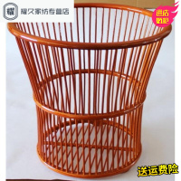 永德吉喇叭毛巾筐酒店布草框宾馆布草筐竹编收纳筐竹藤编收纳框收纳篮FB36427