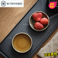 永德吉日式枯山水和风茶台简约家用功夫茶具套装禅意陶瓷干泡盘铁锈枯山水套(不含蜡烛台)JT25146