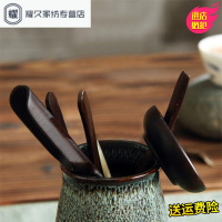 永德吉钧瓷茶道六君子功夫茶具木茶道配件工艺小花器水培花瓶JT25146