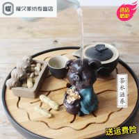 永德吉小猪茶宠摆件精品可养紫砂茶玩可养茶具配件生肖猪吉祥饰品JT25146