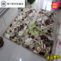 永德吉新款珊瑚绒三件套装卧室卫浴厨房防滑地垫入户玄关飘窗防滑垫可水洗