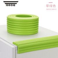 拓斯帝诺儿童床边防撞条软包婴儿包电视衣柜的软边高低床防护角防磕碰包边 草绿色 升级款[5米防撞条(3M胶)