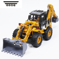 拓斯帝诺双头合金工程车儿童惯性挖土机大号铲车二合一模型男孩耐摔挖掘机