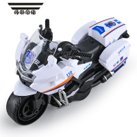 拓斯帝诺儿童玩具车惯性摩托车小汽车男孩回力警车模型110仿真车宝宝