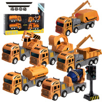 拓斯帝诺儿童挖掘机玩具车惯性工程消防车吊车挖土机搅拌车男孩男生罐罐车