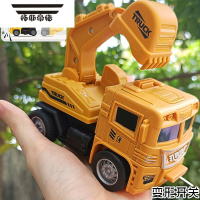 拓斯帝诺儿童惯性撞击一键变形机器人挖掘机工程玩具车金刚男孩礼物1-3-6