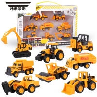拓斯帝诺儿童工程车模型男孩钩机玩具套装迷你小合金消防车惯性回力挖掘机