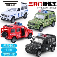 拓斯帝诺儿童仿真惯性警车越野车小汽车模型女孩男孩车宝宝回力玩具车