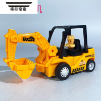 拓斯帝诺儿童玩具工程车车队驾驶员挖掘机压路机叉车小铲车惯性玩具夹铲车